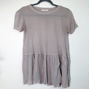 Urban Outfitters Tan Peplum T-shirt